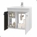 Conjunto Gabinete e Espelheira Colmar Branco Preto Fosco 