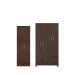 Conjunto Garda Roupa 4 Portas e Sapateira Luara Cafe Touch