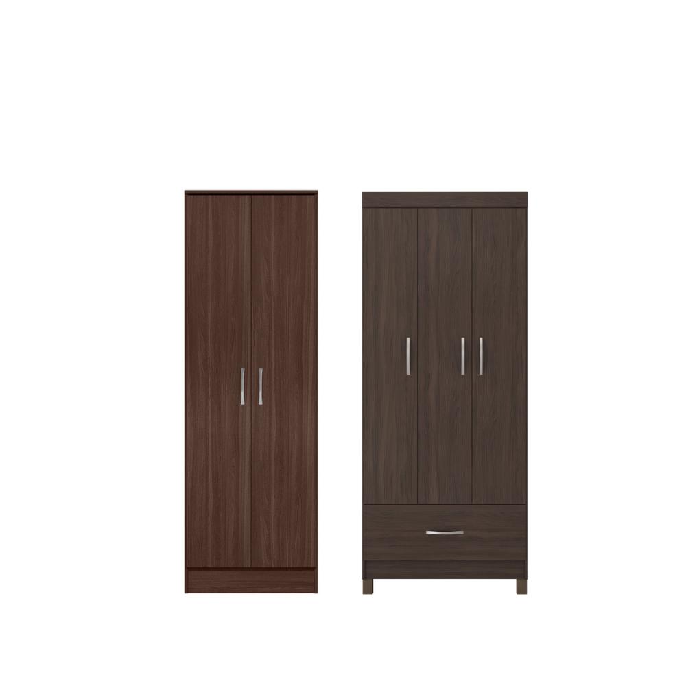 Conjunto Guarda Roupa 3 Portas e Sapateira Açores Cafe Touch