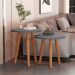 Conjunto Mesas Apoio Louisville Cinza