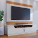 Conjunto Painel e Bancada Oxford Off White Freijo