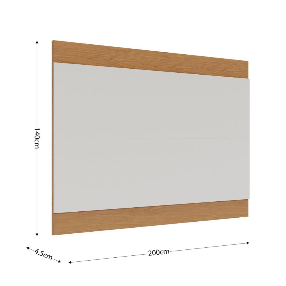 Conjunto Painel e Bancada Oxford Off White Freijo