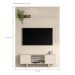 Conjunto Painel e Rack Frostholm Calacata Off White