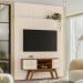 Conjunto Painel e Rack Ironspire Naturale Off White
