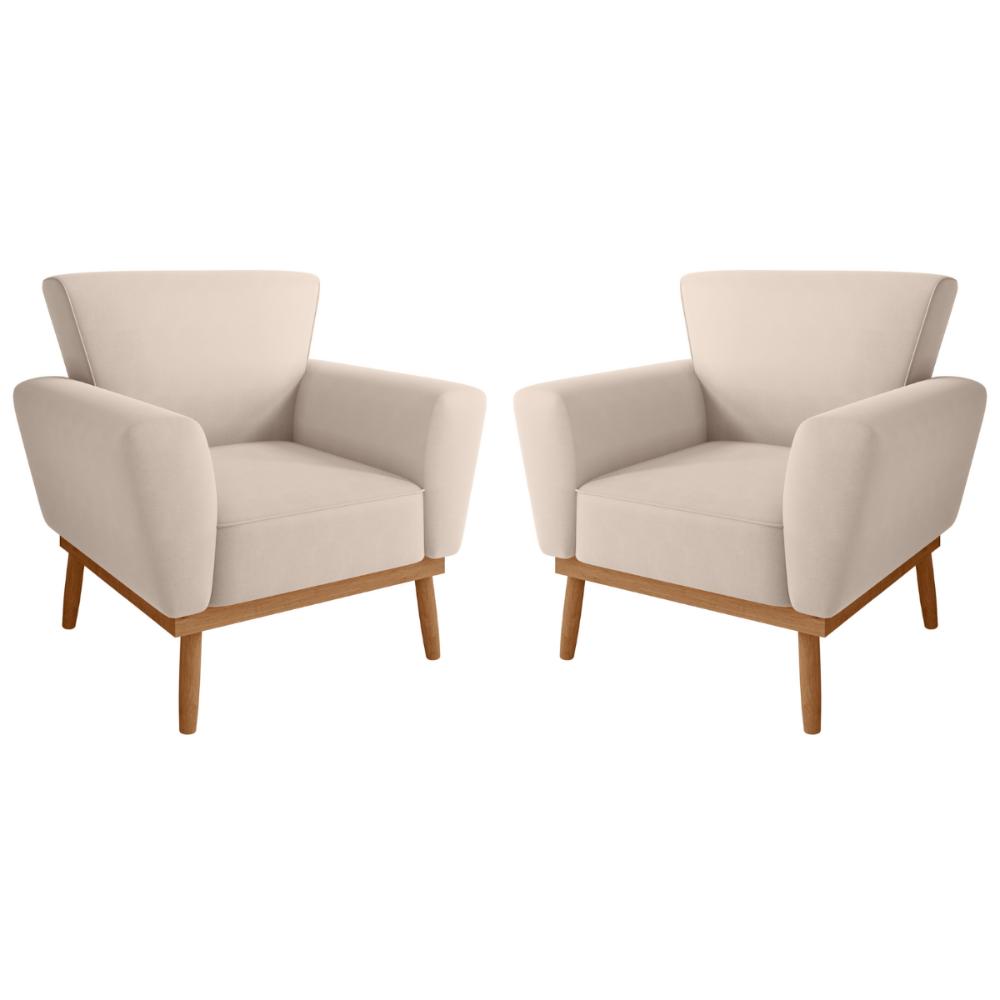 Conjunto Poltrona Decorativa Balneária Inca Areia