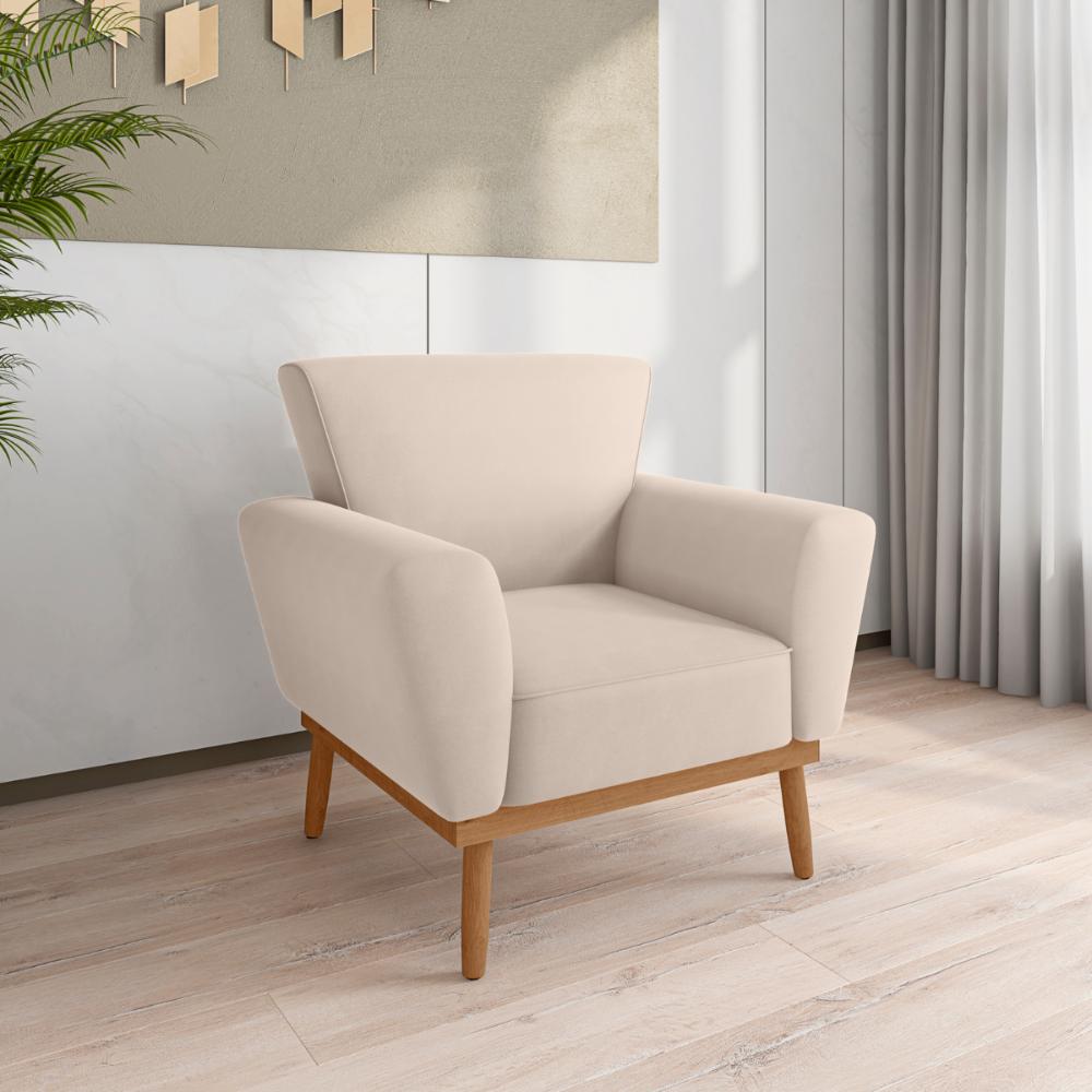 Conjunto Poltrona Decorativa Balneária Inca Areia