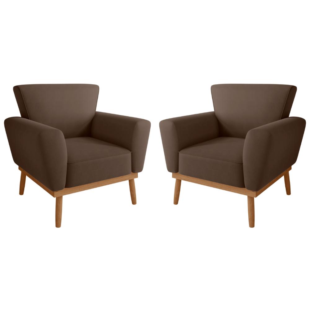 Conjunto Poltrona Decorativa Balneária Inca Marrom