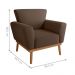 Conjunto Poltrona Decorativa Balneária Inca Marrom