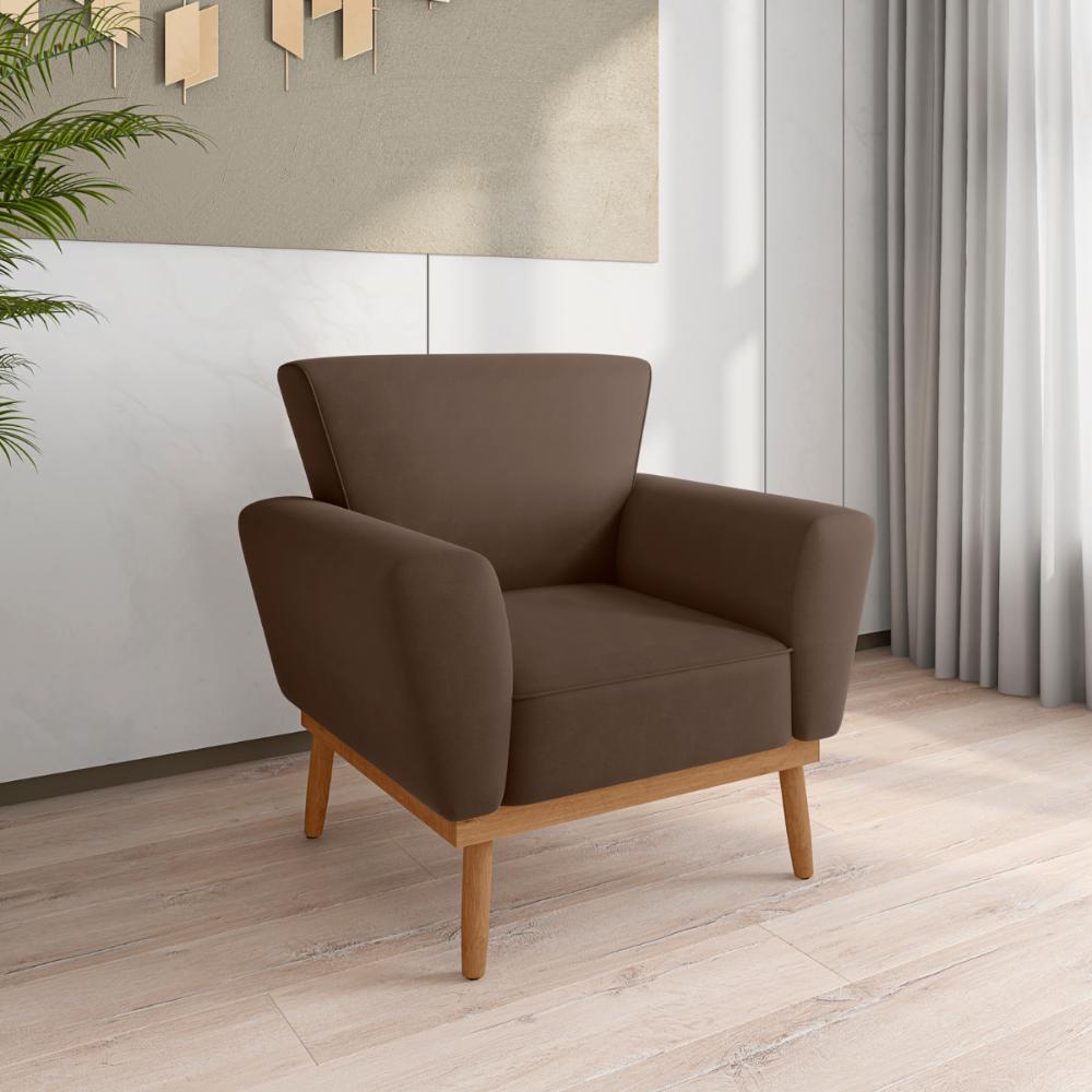 Conjunto Poltrona Decorativa Balneária Inca Marrom