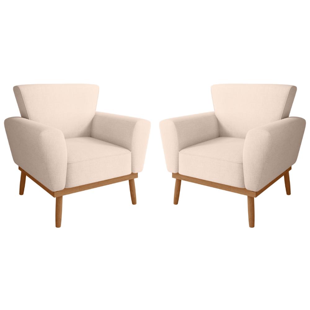Conjunto Poltrona Decorativa Balneária Linha Bege
