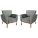 Conjunto Poltrona Decorativa Balneária Linha Grafite