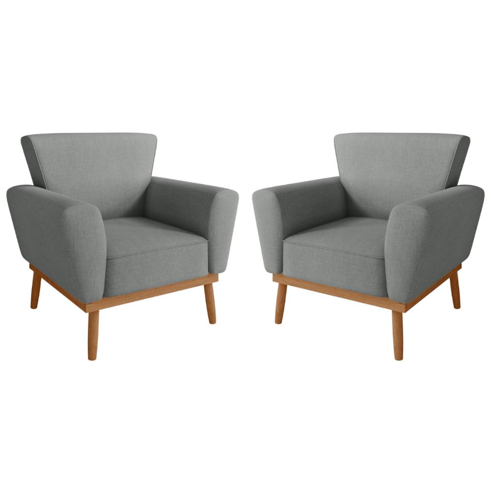 Conjunto Poltrona Decorativa Balneária Linha Grafite