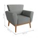 Conjunto Poltrona Decorativa Balneária Linha Grafite