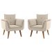 Conjunto Poltrona Decorativa Japeri Inca Areia