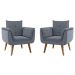 Conjunto Poltrona Decorativa Japeri Inca Chumbo