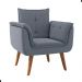 Conjunto Poltrona Decorativa Japeri Inca Chumbo