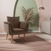 Conjunto Poltrona Decorativa Japeri Inca Marrom