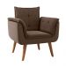 Conjunto Poltrona Decorativa Japeri Inca Marrom
