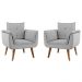 Conjunto Poltrona Decorativa Japeri Linha Cinza