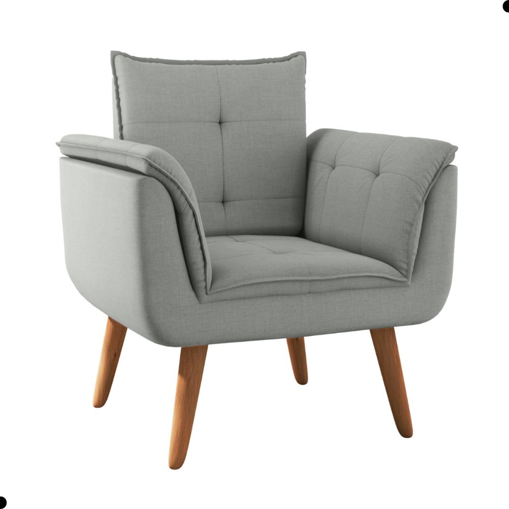 Conjunto Poltrona Decorativa Japeri Linha Grafite