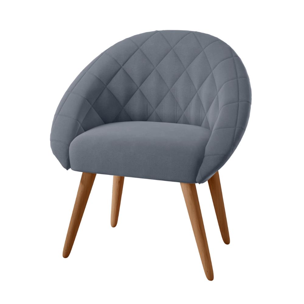 Conjunto Poltrona para Sala de Recepção Celina Inca Chumbo
