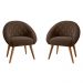 Conjunto Poltrona para Sala de Recepção Celina Inca Marrom
