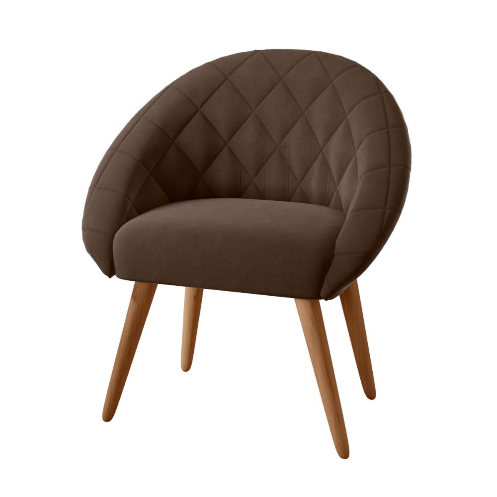 Conjunto Poltrona para Sala de Recepção Celina Inca Marrom