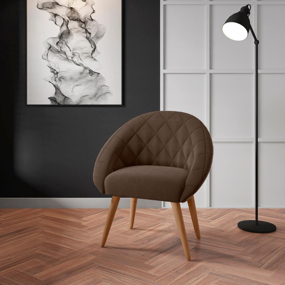 Conjunto Poltrona para Sala de Recepção Celina Inca Marrom