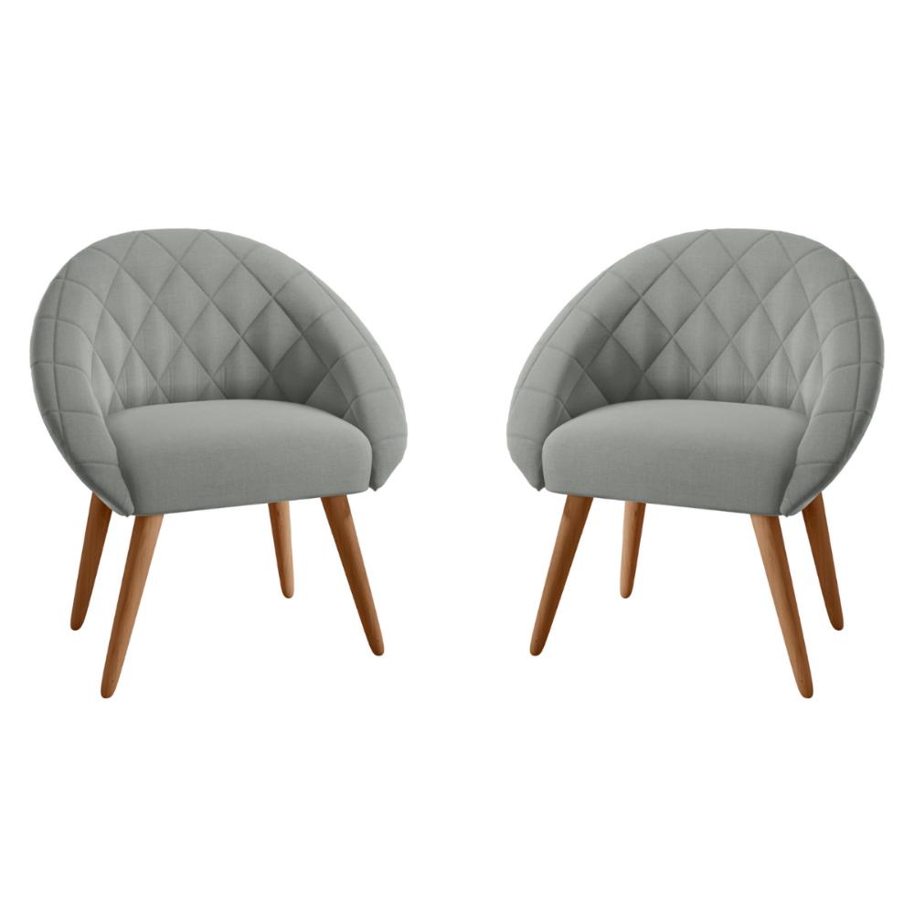 Conjunto Poltrona para Sala de Recepção Celina Linha Grafite