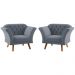 Conjunto Poltrona para Sala de Recepção Moreira Inca Chumbo
