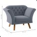 Conjunto Poltrona para Sala de Recepção Moreira Inca Chumbo