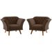 Conjunto Poltrona para Sala de Recepção Moreira Inca Marrom