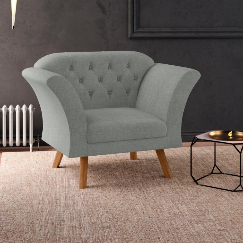 Conjunto Poltrona para Sala de Recepção Moreira Linha Grafite