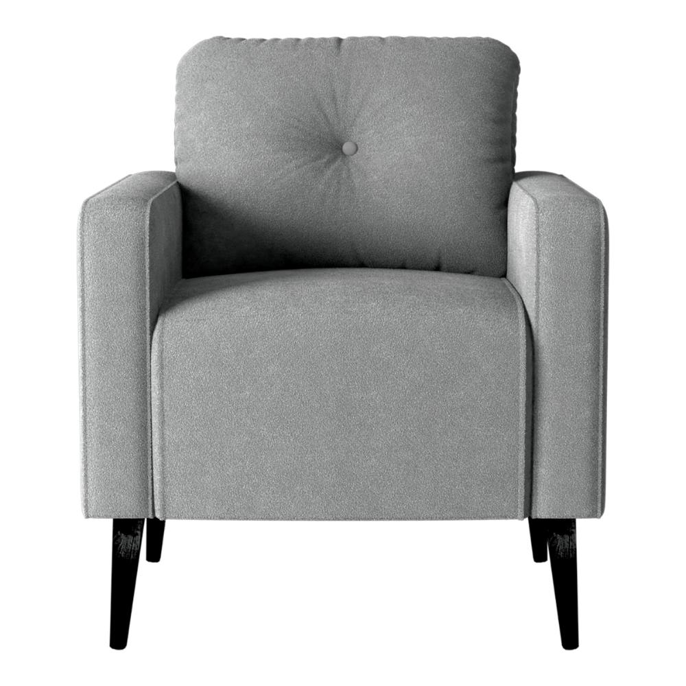 Conjunto Poltronas Decorativas Jade Boucle Cinza