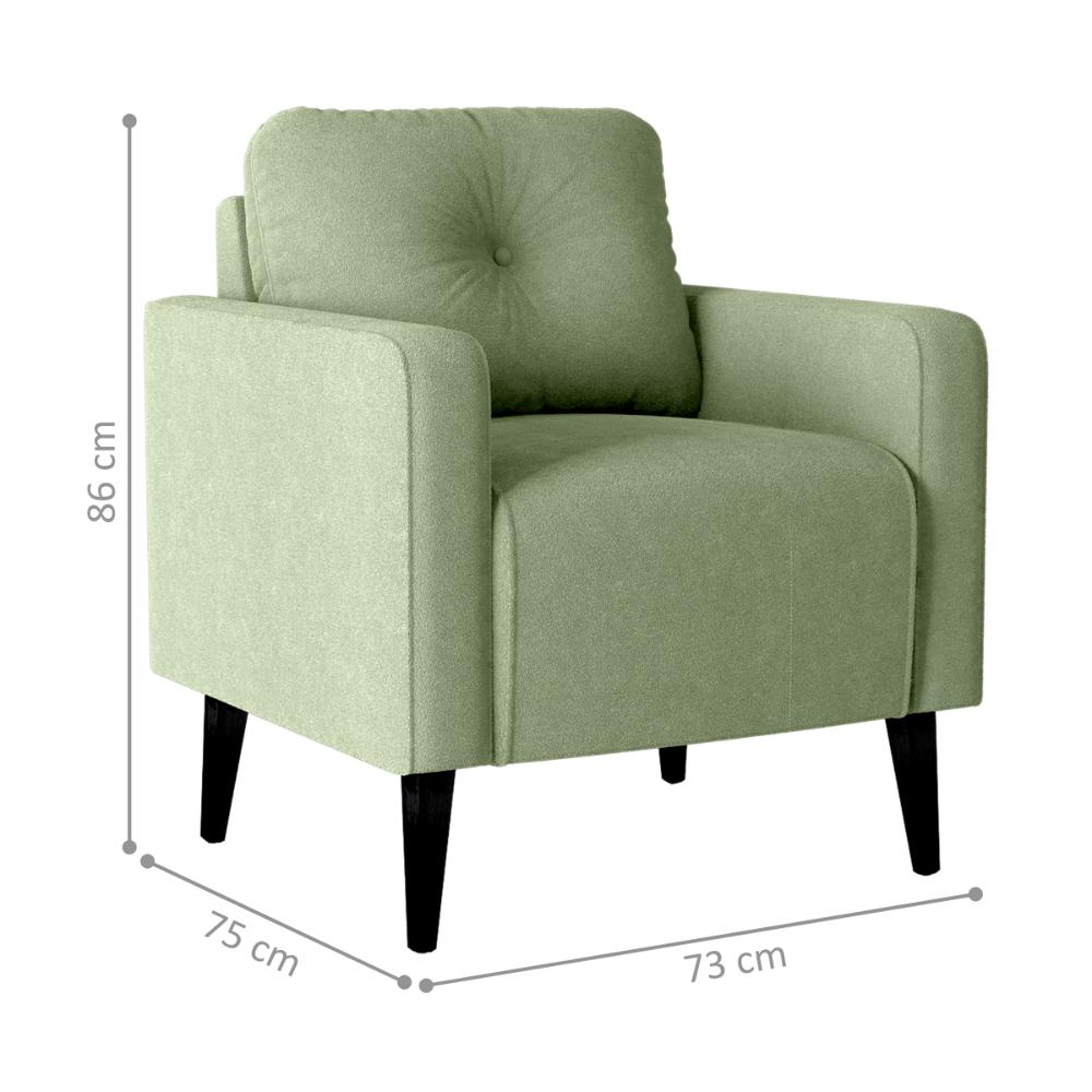 Conjunto Poltronas Decorativas Mayo Boucle Oliva