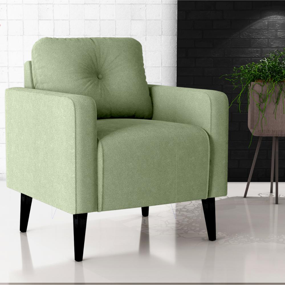 Conjunto Poltronas Decorativas Mayo Boucle Oliva