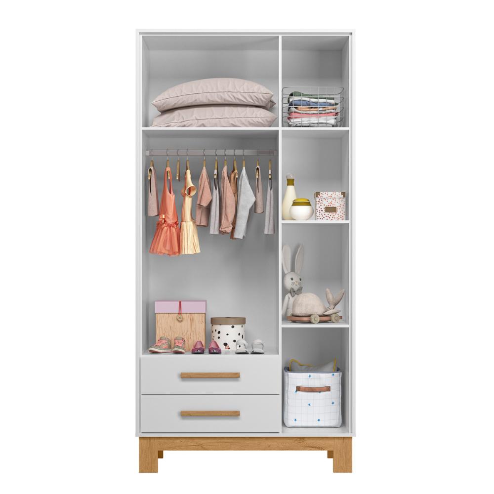 Conjunto Quarto Infantil Posadas Branco Acetinado