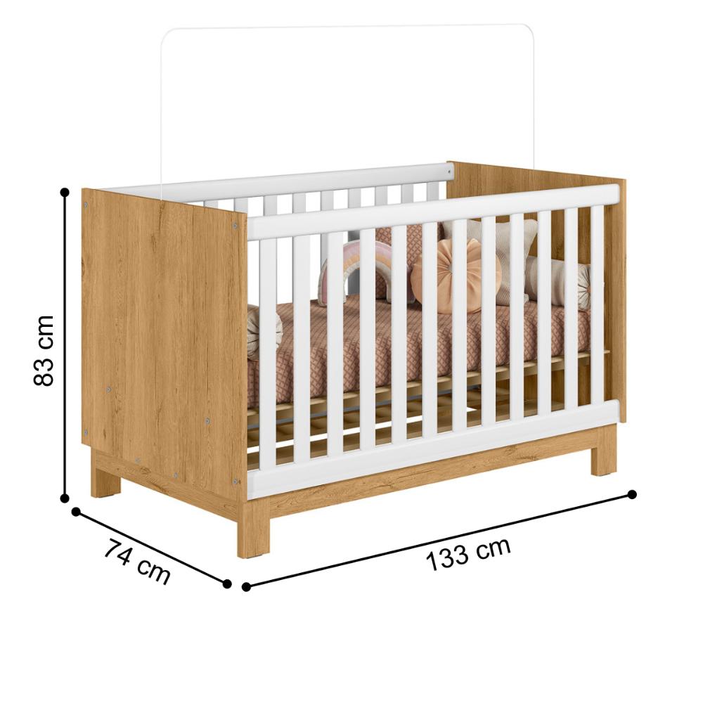 Conjunto Quarto Infantil Posadas Freijó Branco Acetinado