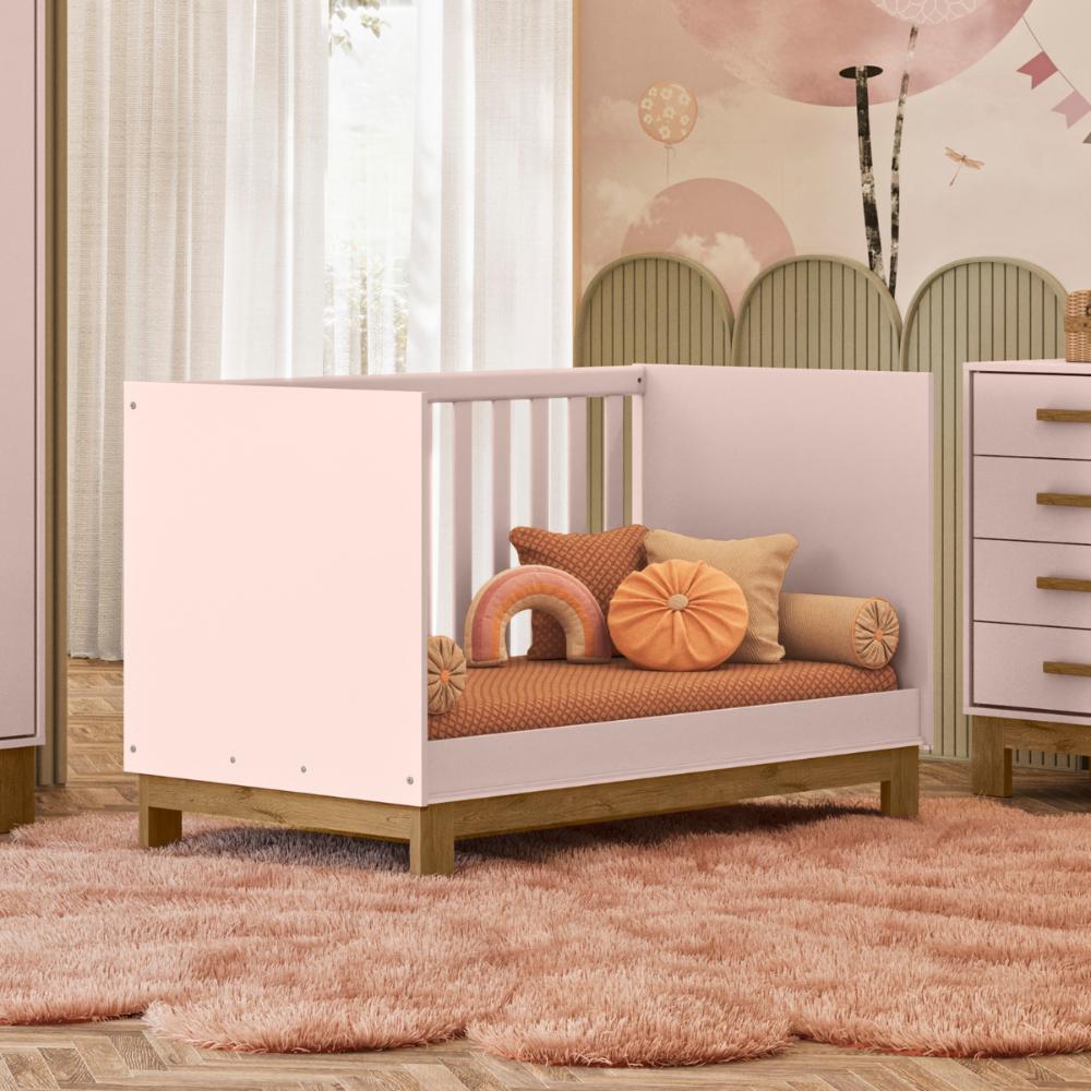 Conjunto Quarto Infantil Posadas Rosa Acetinado