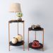 Conjunto de Mesa para Sala de Estar Cannes Preto Bronze