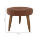 Conjunto de Poltrona e Puff Decorativos Miller Veludo Ferrugem