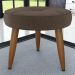 Conjunto de Poltrona e Puff Decorativos Miller Veludo Marrom