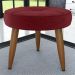 Conjunto de Poltrona e Puff Decorativos Miller Veludo Vinho