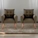 Conjunto de Poltronas Decorativas Atlas Suede Cappuccino