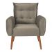Conjunto de Poltronas Decorativas Atlas Veludo Cappuccino
