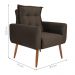 Conjunto de Poltronas Decorativas Atlas Veludo Marrom