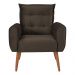Conjunto de Poltronas Decorativas Atlas Veludo Marrom