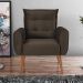 Conjunto de Poltronas Decorativas Atlas Veludo Marrom