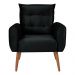 Conjunto de Poltronas Decorativas Atlas Veludo Preto