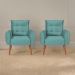 Conjunto de Poltronas Decorativas Atlas Veludo Verde Menta